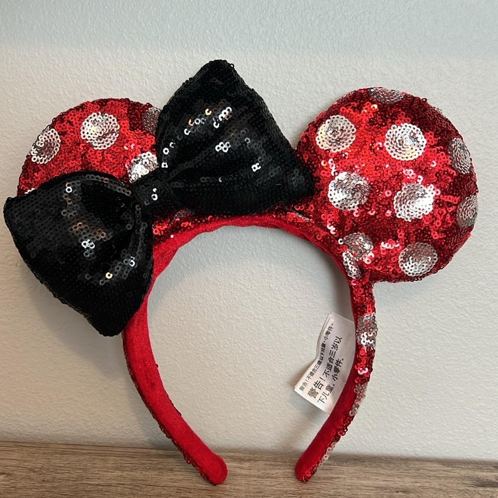 Disney Parks Minnie Mouse Sequin Ear Headband (2018) Adult - Picture 2 of 8